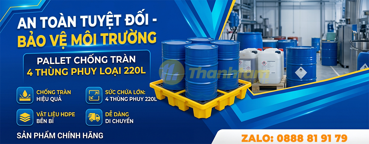 Pallet chống tràn 4 phuy Thành Tâm